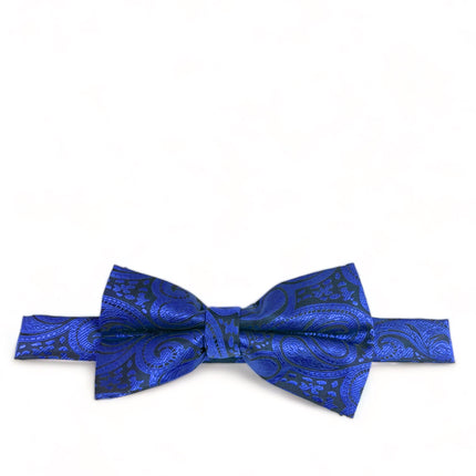 Classic Royal Blue Paisley Bow Tie Vittorio Farina Bow Ties - Paul Malone.com