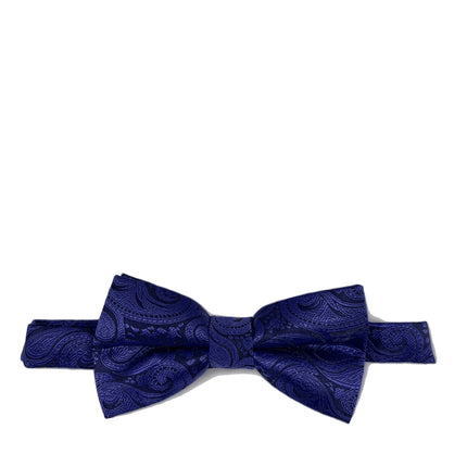 Classic Navy Blue Paisley Bow Tie Vittorio Farina Bow Ties - Paul Malone.com