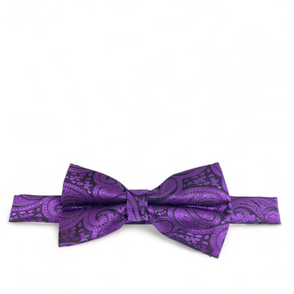 Classic Formal Plum Paisley Bow Tie Vittorio Farina Bow Ties - Paul Malone.com