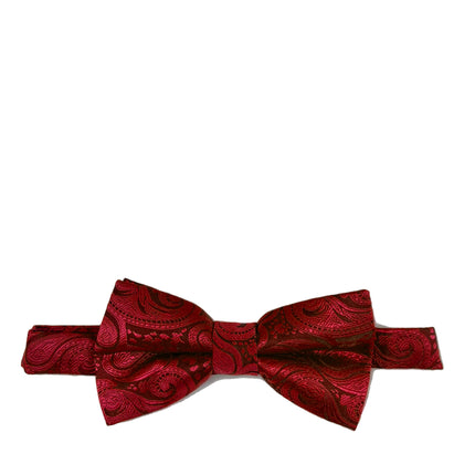 Burgundy Red Paisley Bow Tie Vittorio Farina Bow Ties - Paul Malone.com