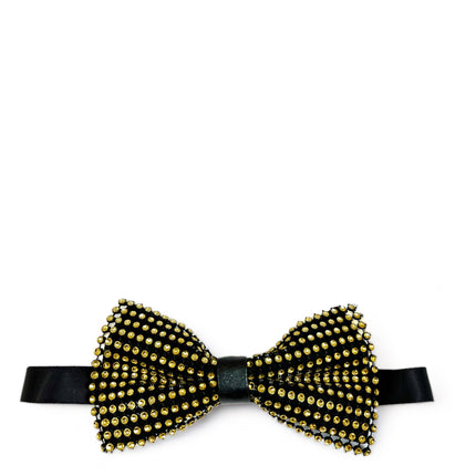 Gold and Black Rhinestone Bow Tie Brand Q Bow Ties - Paul Malone.com