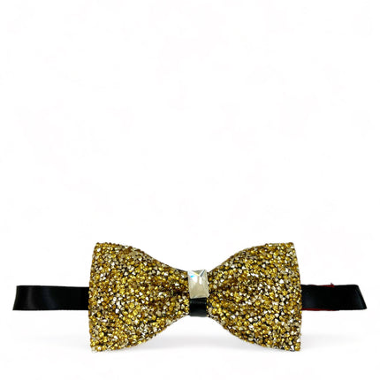 Formal Gold Crystal Bow Tie Brand Q Bow Ties - Paul Malone.com