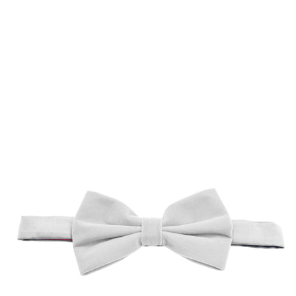 White VELVET Bow Tie and Pocket Square Set Brand Q Bow Ties - Paul Malone.com