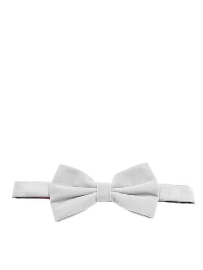 White VELVET Bow Tie and Pocket Square Set Brand Q Bow Ties - Paul Malone.com