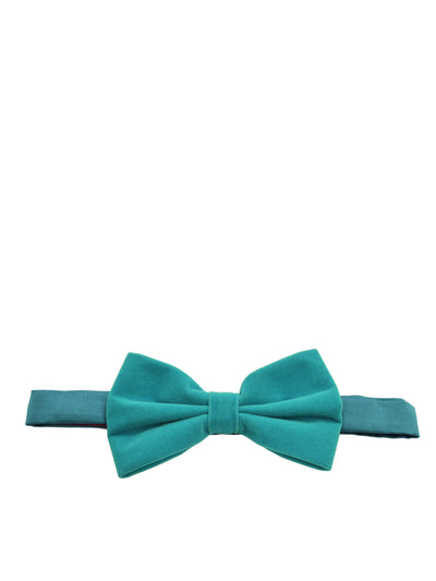 Solid Teal VELVET Bow Tie and Pocket Square Set Brand Q Bow Ties - Paul Malone.com