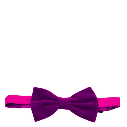 Solid Purple VELVET Bow Tie and Pocket Square Set Brand Q Bow Ties - Paul Malone.com