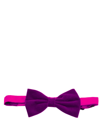Solid Purple VELVET Bow Tie and Pocket Square Set Brand Q Bow Ties - Paul Malone.com