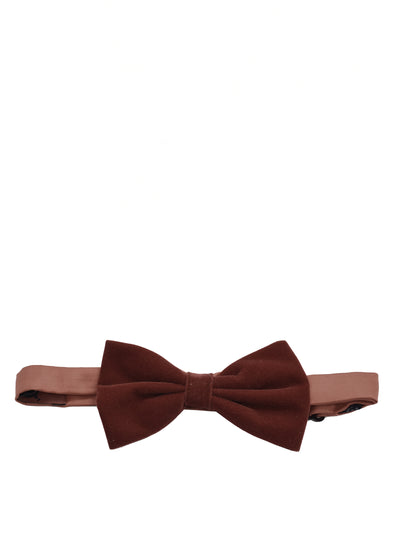 Brown VELVET Bow Tie and Pocket Square Set Brand Q Bow Ties - Paul Malone.com