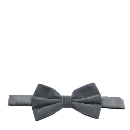 Solid Grey VELVET Bow Tie and Pocket Square Set Brand Q Bow Ties - Paul Malone.com