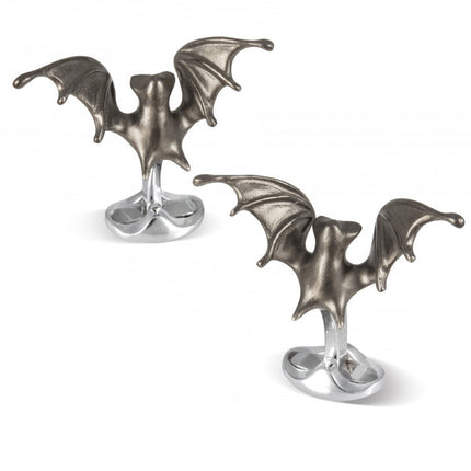 Sterling Silver ‘Creepy’ Bat Cufflinks Ox and Bull Trading Co. Cufflinks - Paul Malone.com