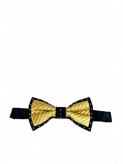 Steven Land Gold and Black Rhinestone Bow Tie Set Steven Land Bow Ties - Paul Malone.com