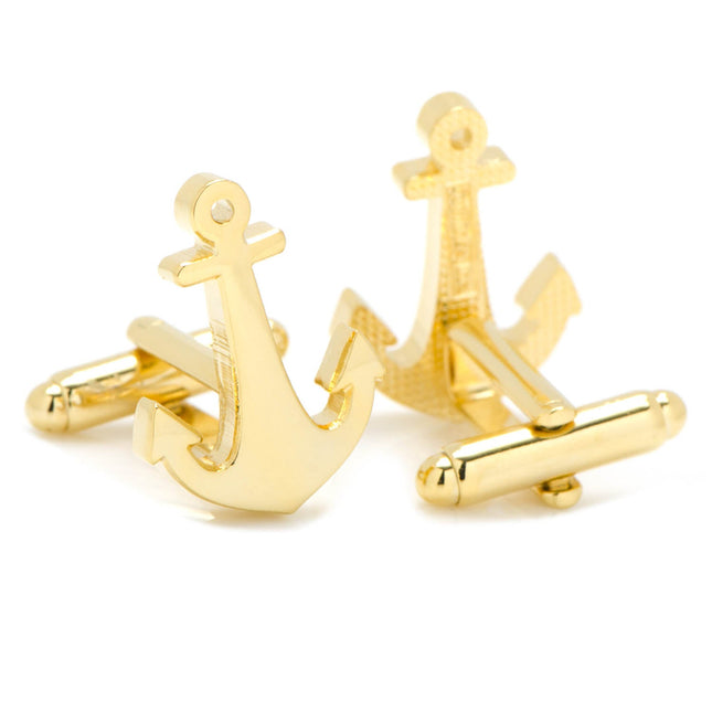 Gold Plated Anchor Cufflinks Cufflinks.com Cufflinks - Paul Malone.com