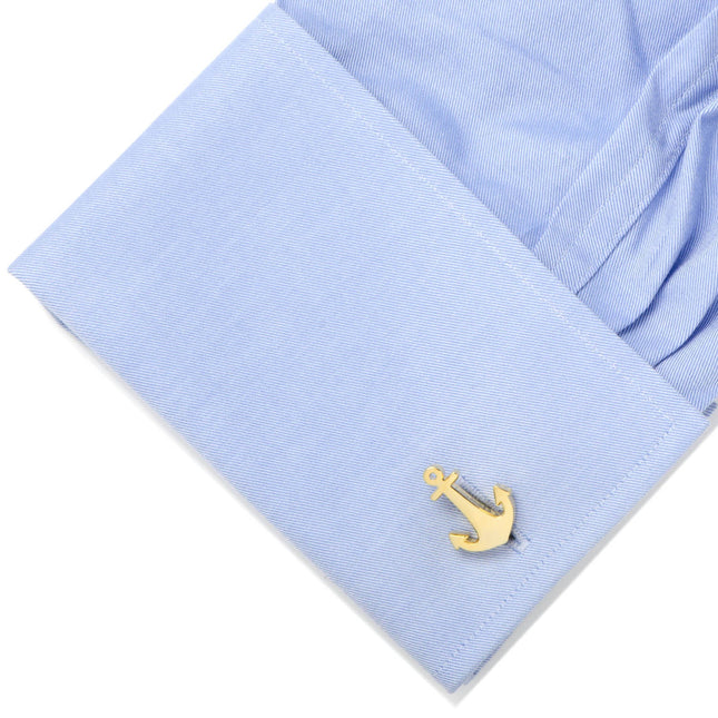 Gold Plated Anchor Cufflinks Cufflinks.com Cufflinks - Paul Malone.com