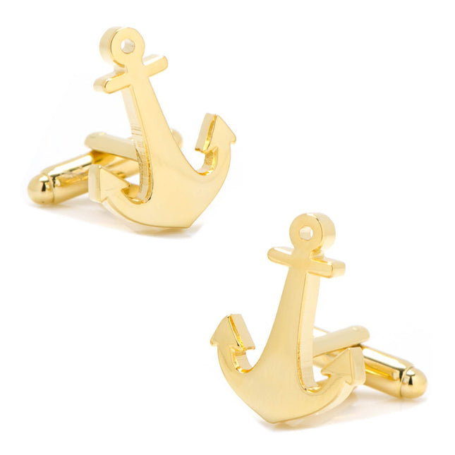 Gold Plated Anchor Cufflinks Cufflinks.com Cufflinks - Paul Malone.com