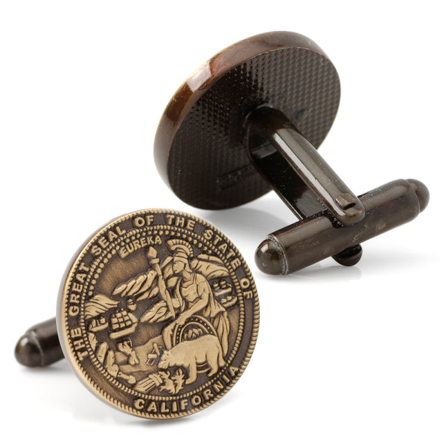 California Seal Embossed Cufflink Cufflinks.com Cufflinks - Paul Malone.com
