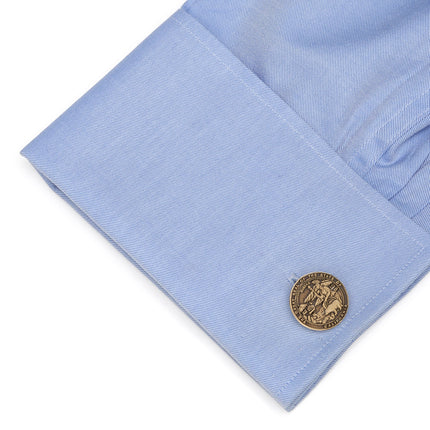 California Seal Embossed Cufflink Ox and Bull Trading Co. Cufflinks - Paul Malone.com