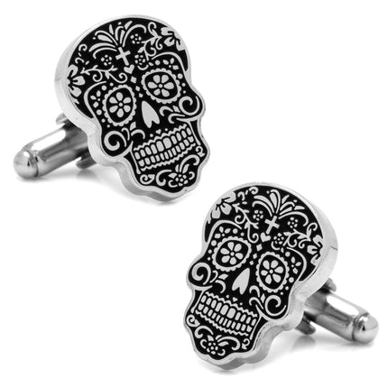 Silver Day of the Dead Cufflinks Ox and Bull Trading Co. Cufflinks - Paul Malone.com