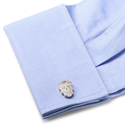 Day of the Dead Skull Cufflinks Ox and Bull Trading Co. Cufflinks - Paul Malone.com