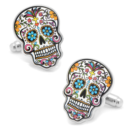 Day of the Dead Skull Cufflinks Ox and Bull Trading Co. Cufflinks - Paul Malone.com