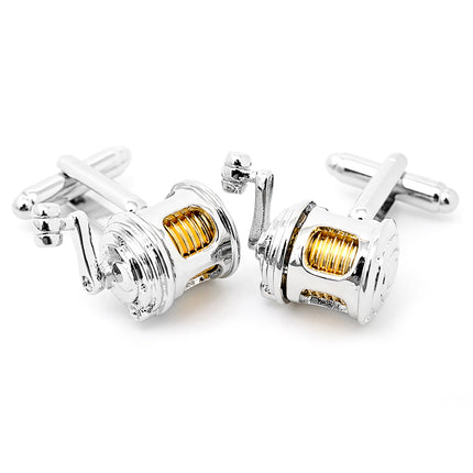 Fishing Reel Cufflinks Ox and Bull Trading Co. Cufflinks - Paul Malone.com