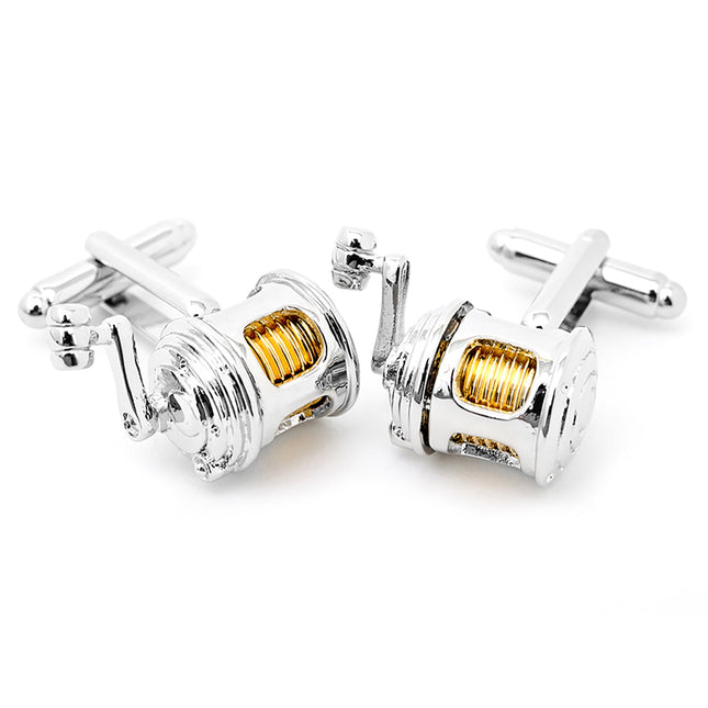 Fishing Reel Cufflinks Ox and Bull Trading Co. Cufflinks - Paul Malone.com