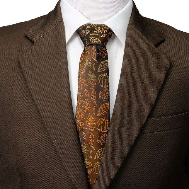 Fall Spice Men's Brown Tie Ox and Bull Trading Co. Ties - Paul Malone.com