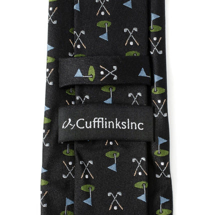 Golf Course Black Silk Men's Tie Ox and Bull Trading Co. Ties - Paul Malone.com