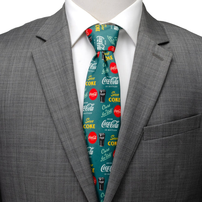 Coca-Cola Green Men's Tie Ox and Bull Trading Co. Ties - Paul Malone.com