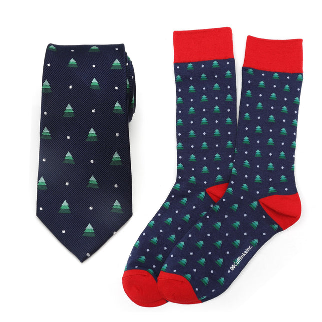 Holiday Tree Tie and Sock Gift Set Ox and Bull Trading Co. Socks - Paul Malone.com