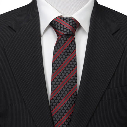 Black Heart Striped Men's Tie Ox and Bull Trading Co. Ties - Paul Malone.com