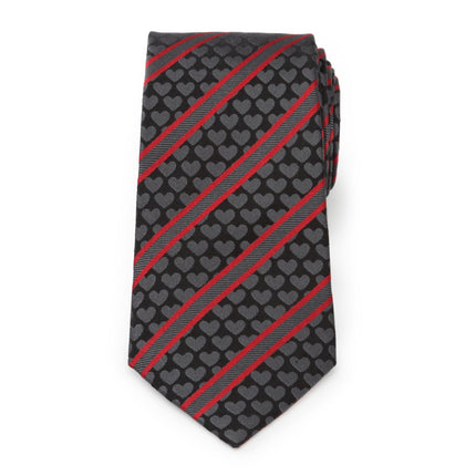 Black Heart Striped Men's Tie Ox and Bull Trading Co. Ties - Paul Malone.com