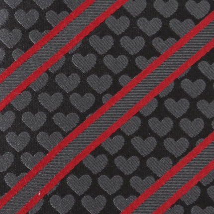 Black Heart Striped Men's Tie Ox and Bull Trading Co. Ties - Paul Malone.com