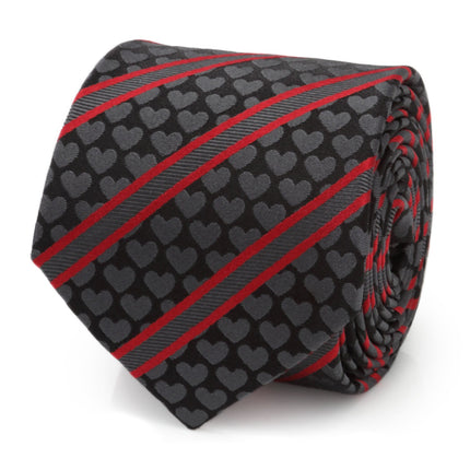 Black Heart Striped Men's Tie Ox and Bull Trading Co. Ties - Paul Malone.com