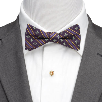 Mardi Gras Stripe Bow Tie Cufflinks.com Bowtie - Paul Malone.com
