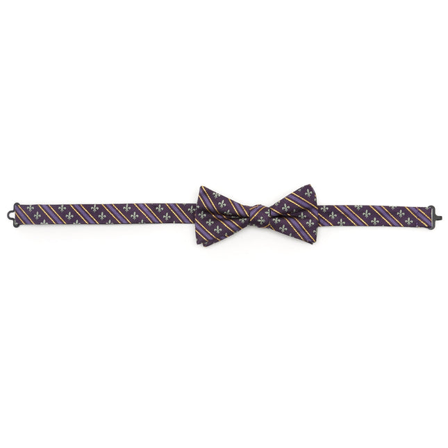 Mardi Gras Stripe Bow Tie Cufflinks.com Bowtie - Paul Malone.com