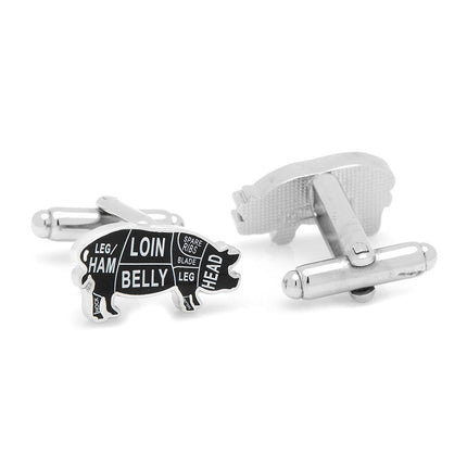 Pork Butcher Cuts Cufflinks Ox and Bull Trading Co. Cufflinks - Paul Malone.com