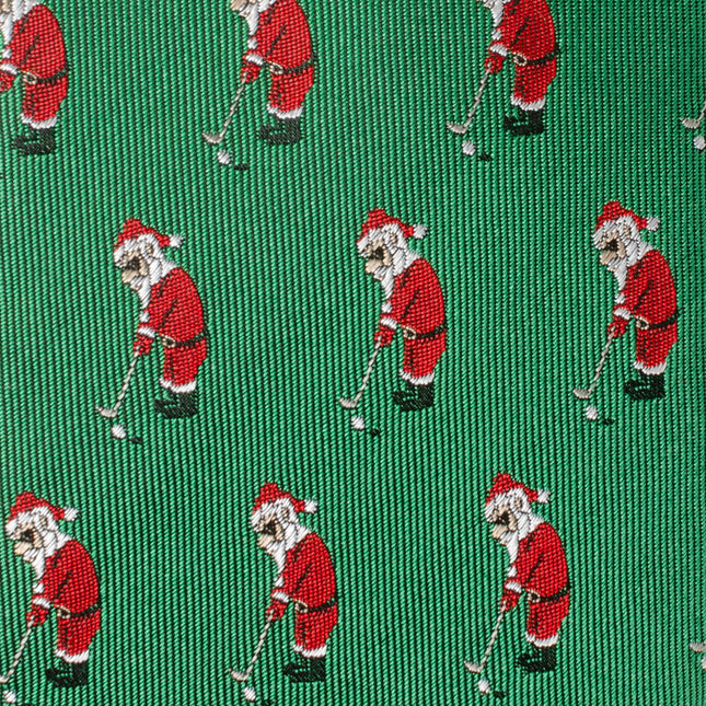 Santa Golf Par-Tee Men's Green Tie Ox and Bull Trading Co. Ties - Paul Malone.com