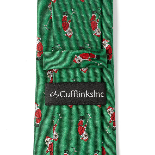 Santa Golf Par-Tee Men's Green Tie Ox and Bull Trading Co. Ties - Paul Malone.com