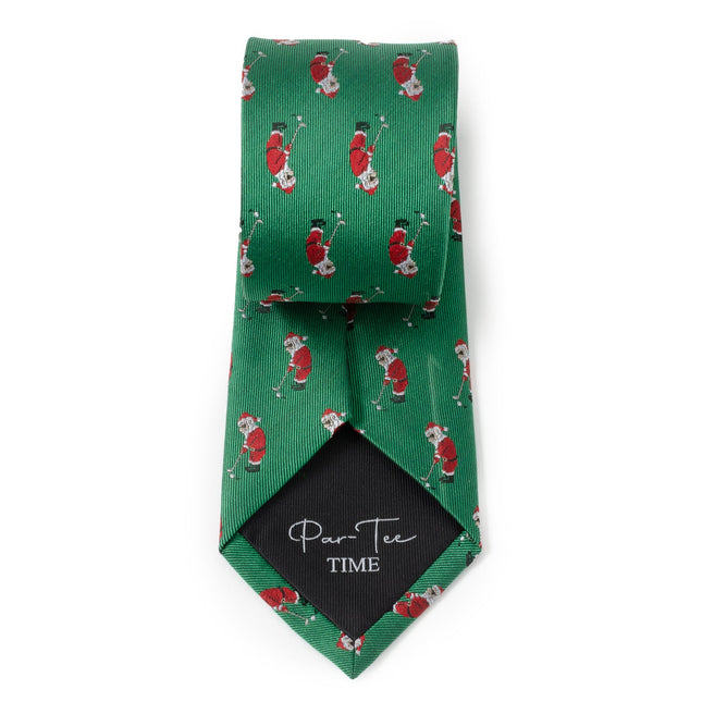 Santa Golf Par-Tee Men's Green Tie Ox and Bull Trading Co. Ties - Paul Malone.com