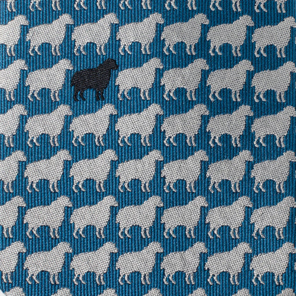 Black Sheep Blue Silk Men's Tie Ox and Bull Trading Co. Ties - Paul Malone.com