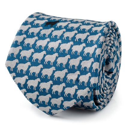 Black Sheep Blue Silk Men's Tie Ox and Bull Trading Co. Ties - Paul Malone.com