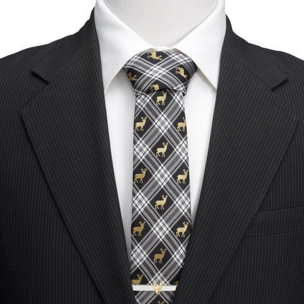 Black Plaid Stag Men's Tie Ox and Bull Trading Co. Ties - Paul Malone.com