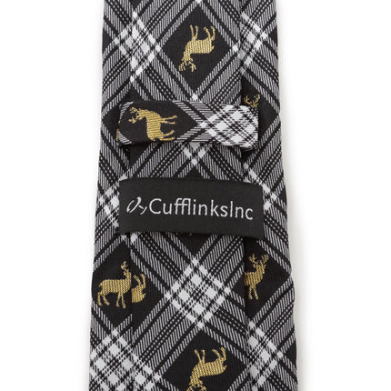 Black Plaid Stag Men's Tie Ox and Bull Trading Co. Ties - Paul Malone.com