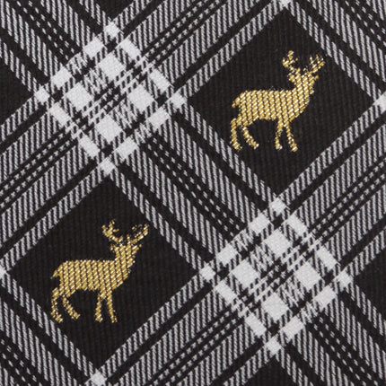 Black Plaid Stag Men's Tie Ox and Bull Trading Co. Ties - Paul Malone.com