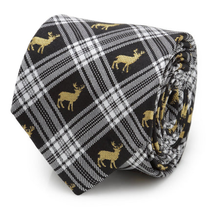 Black Plaid Stag Men's Tie Ox and Bull Trading Co. Ties - Paul Malone.com