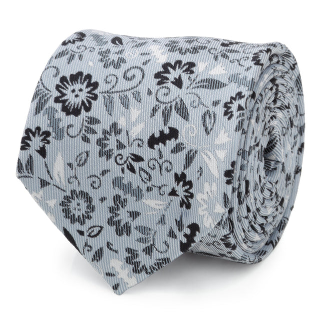 DC Batman Patterned Floral Blue Men's Tie DC Comics Ties - Paul Malone.com