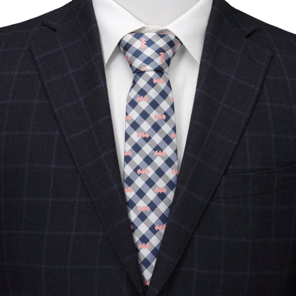 DC Batman Plaid Navy Men's Tie DC Comics Ties - Paul Malone.com