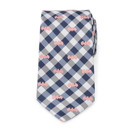 DC Batman Plaid Navy Men's Tie DC Comics Ties - Paul Malone.com