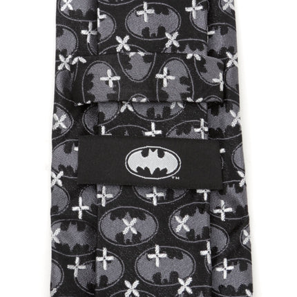 DC Batman Cross Black Silk Men's Tie DC Comics Ties - Paul Malone.com
