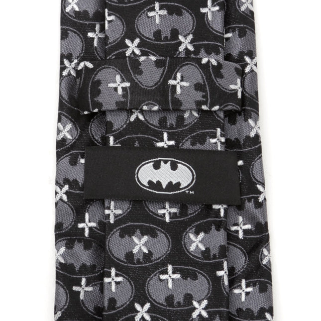 DC Batman Cross Black Silk Men's Tie DC Comics Ties - Paul Malone.com